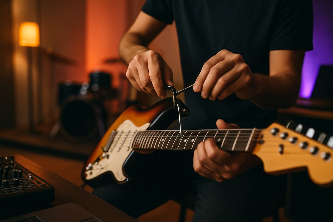 Como ajustar guitarra elétrica de forma prática e eficiente