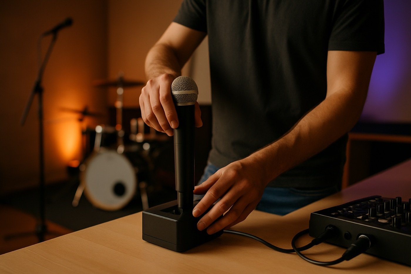 Como carregar microfone sem fio corretamente