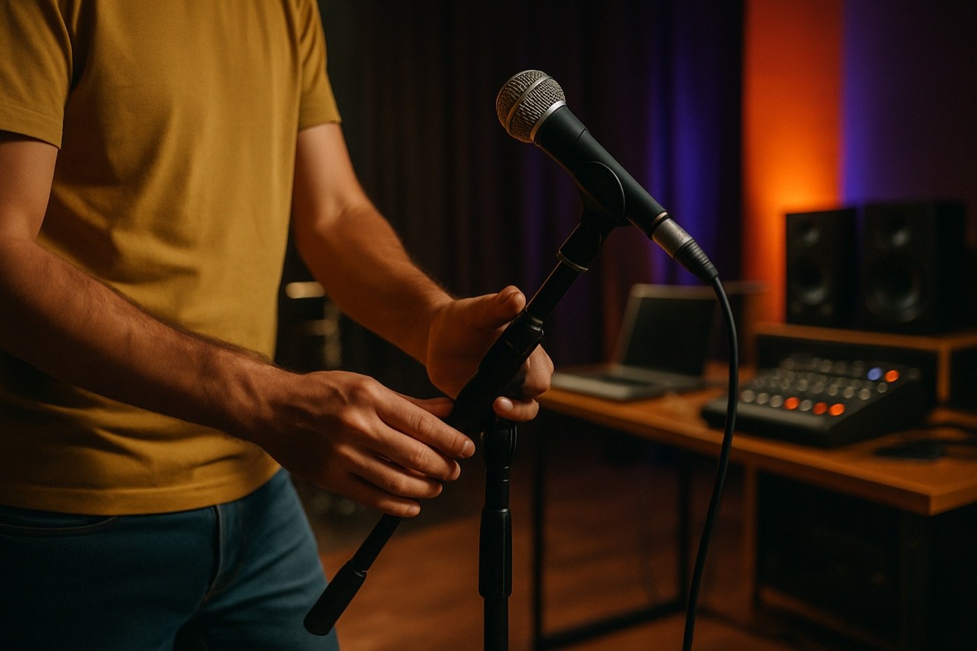 Como fazer suporte para microfone de forma simples