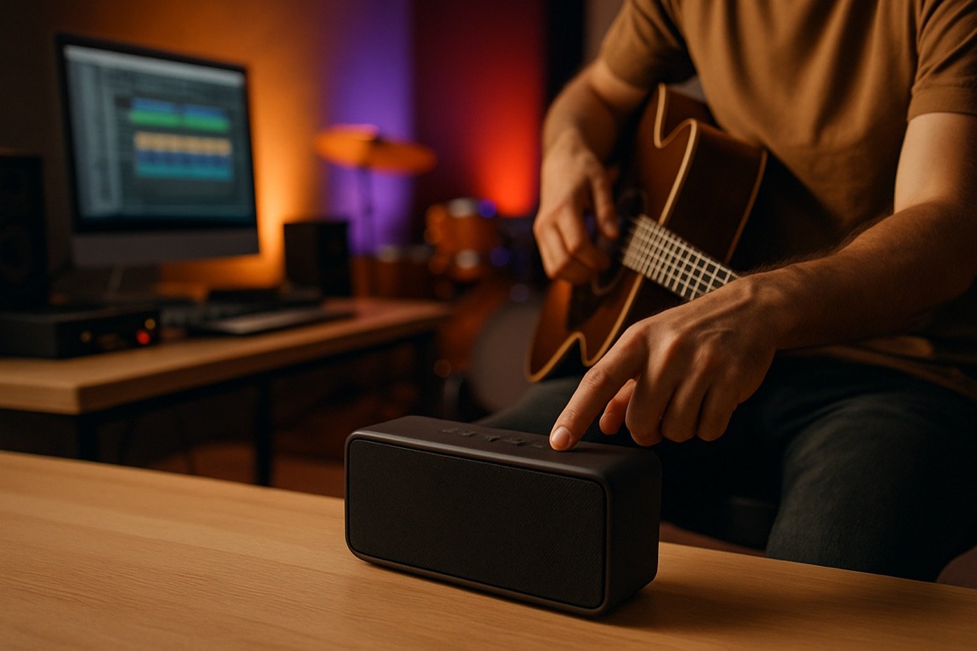 O que a caixa de som bluetooth fala quando liga?