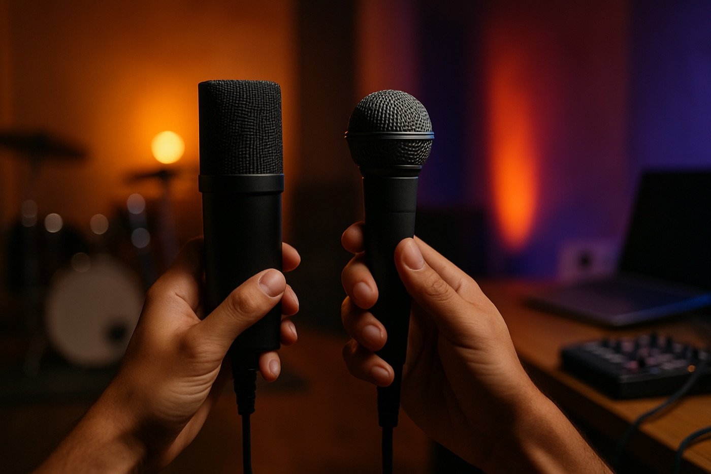 Qual é o melhor microfone: condensador ou dinâmico?
